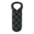 thumbnail image 2 of Three Star YN2005 Neoprene Bottle Holder - Green Plaid Pattern, 2 of 2