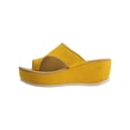 thumbnail image 3 of ibiyuan Leather Flip Flops for Women Thong Sandals for Women Non- Rubber Sole Indoor Slippers Flexible Orthofeet Shoes for Women, 3 of 8