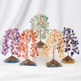 thumbnail image 2 of Nvzi 1 pieza de sauce llorón de piedra natural, árbol de la riqueza de piedra triturada natural, árbol de la energía tejido a mano, árbol de la vida rojo, adorno de decoración para el hogar, 2 of 5