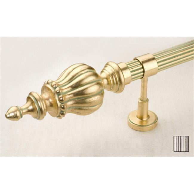 Winart Palas 1103 Curtain Rod Set 1 75 In Driftwood White 63 Actual Color