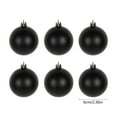thumbnail image 3 of chaungfeng 2.36 Inches Black Christmas Balls, 6-Pack Tree Hanging Ornaments, for Holiday Wreath, Themed Decor, Modern Display, 3 of 5