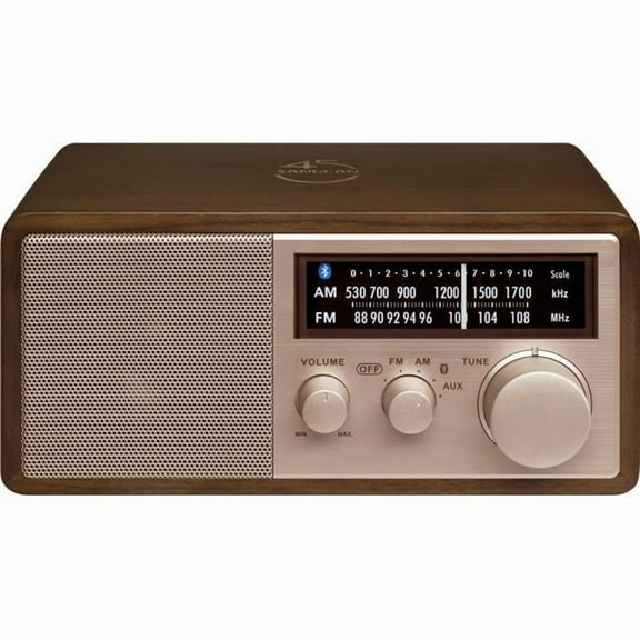 Sangean 45th Special Ediition AM-FM-Bluetooth Aux-in with USB Phone Charging Wooden Cabinet Radio