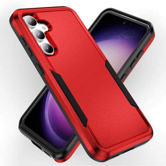 Dteck for Samsung Galaxy A35 Case, Heavy Duty Rugged Shockproof Protective Phone Cover for Samsung Galaxy A35 5G,Red+Black
