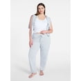 thumbnail image 2 of Joyspun Women's French Terry Knit Jogger Lounge Sleep Pants, 29” Inseam, Sizes XS-3X, 2 of 4