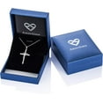 thumbnail image 6 of JUSIP 925 Sterling Silver Cross Necklace for Women Men 5A CZ Birthstone Necklaces 14K Gold Plated or Rose Gold Necklace for Easter or Mother's Day, 6 of 6