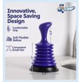 thumbnail image 4 of Luigi’s Mini Sink Plunger | Powerful Handheld Plunger for Bathroom, Kitchen, Shower & Bath Drains, 4 of 7