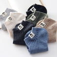 thumbnail image 5 of WoWstyle Men's Ankle Socks Low Cut Stripe Cushioned No Show Athletic Moisture Wicking Size 5-10 Solid Socks for Men 5 Pairs, 5 of 7