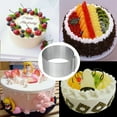 thumbnail image 5 of 6-12 Inch Adjustable Cake Mold Mousse Ring Baking Tools Stainless Steel Cake Mold Set of 2 (Round+Square), 5 of 6