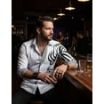 thumbnail image 4 of COOFANDY Men's Fashion Print Dress Shirt Casual Cotton Button Down Shirts, 4 of 7