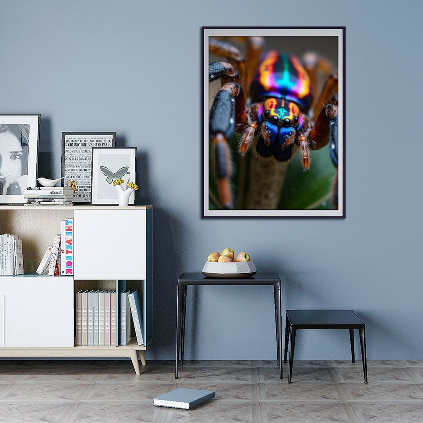 Diamond Art Kit for Adults, Colorful Jumping Spider Closeup Diamond Painting for Adults Beginners, DIY Diamond Art Painting Kits, 5D Diamond Painting Crafts for Home Decor 12x16 Frameless