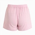 thumbnail image 4 of TOWED22 Toddler Baby Girl Boy Gingham Shorts Infant Plaid Seersucker Casual Elastic Waist Shorts Pants Bottoms Summer(Pink,11-12 Y), 4 of 9