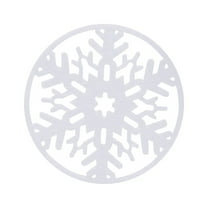 6PCS Holiday Snowflake Coasters - Round Felt Drink Mats for Christmas Decor, Winter Party Supplies & Festive Table Accessories