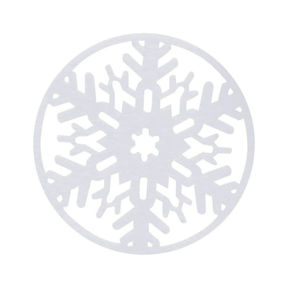 6PCS Christmas Snowflake Coasters - Festive Red Felt Drink Coasters Set for Holiday Table Decor, Party Supplies & Home Decorations