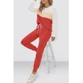 thumbnail image 4 of Fantaslook Womens Color Block Pajamas Crewneck Long Sleeve Lounge Sets Casual Jogger Outfits with Pockets, 4 of 6