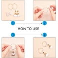 thumbnail image 4 of About 50pcs 25mm Golden Wine Glass Charms Rings Stainless Steel Hoop Earring Findings 0.7mm Pin Earring Beading for Women Basketball Wives Hoop Earrings Making, 4 of 5