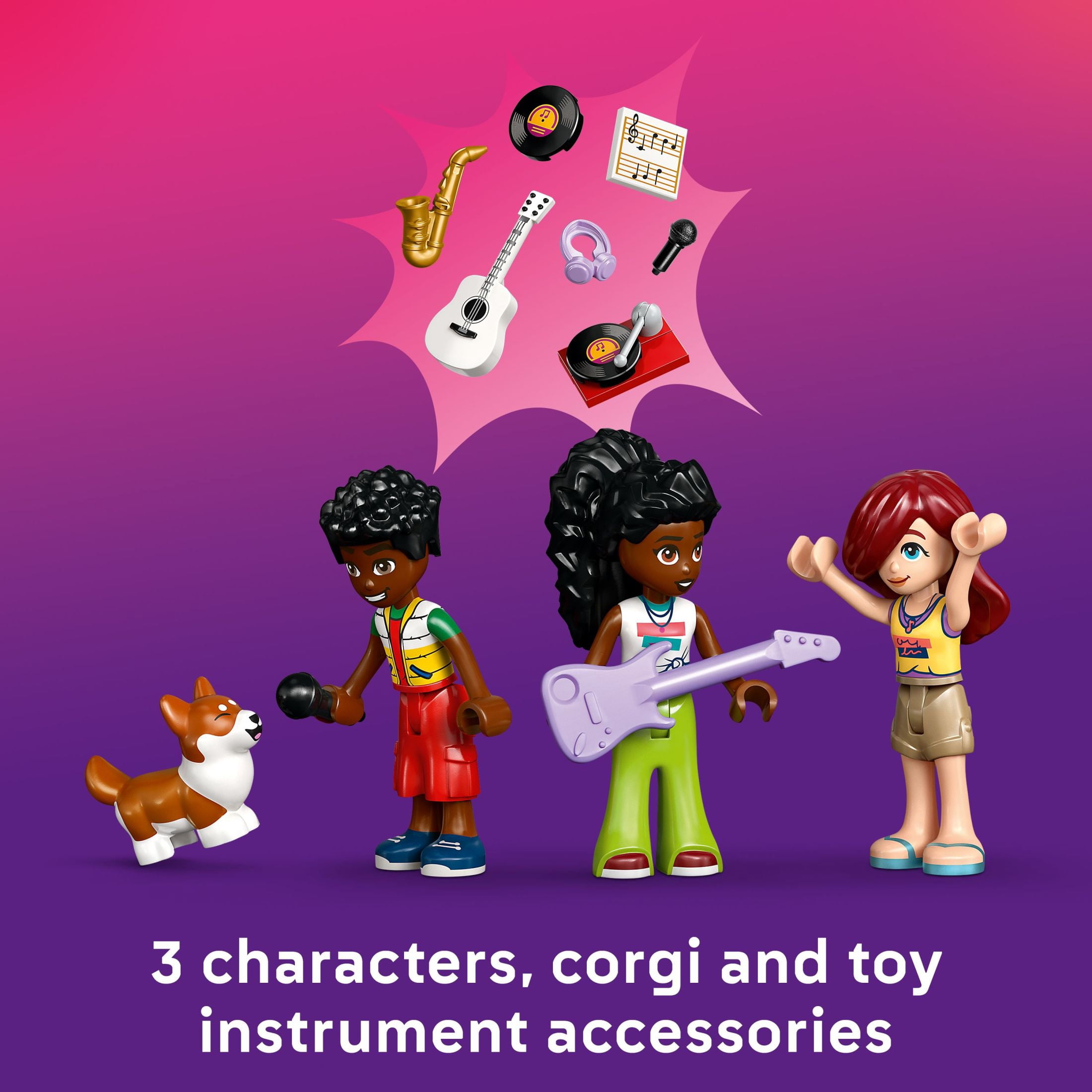 LEGO Friends Music Store & Apartment Building Set - Interactive Storytelling Playset for Girls & Boys, Ages 7+ - Includes Marimba the Corgi Toy - Gift Idea for Birthdays and Music Lovers - 42653