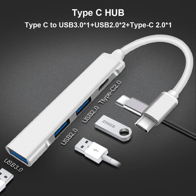 Adaptador tipo C HUB USB 3.0 2.0 Estación de acoplamiento multidivisor de 4 puertos OTG Barbie Nuevos Originales