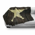 thumbnail image 3 of Western Soft Flannel Fleece Blanket, Southwestern Prehistoric Rustic Wooden Lone Star 5 Point Antiqued Look, Cozy Plush for Indoor and Outdoor Use, 50" x 70", Pale Yellow and Brown, by Ambesonne, 3 of 6