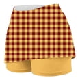 thumbnail image 6 of BVOFAR Tennis Skirts for Women with Shorts Plaid High Waisted Golf Skorts Sports Running Gym Training Skirt Yellow XXL, 6 of 6