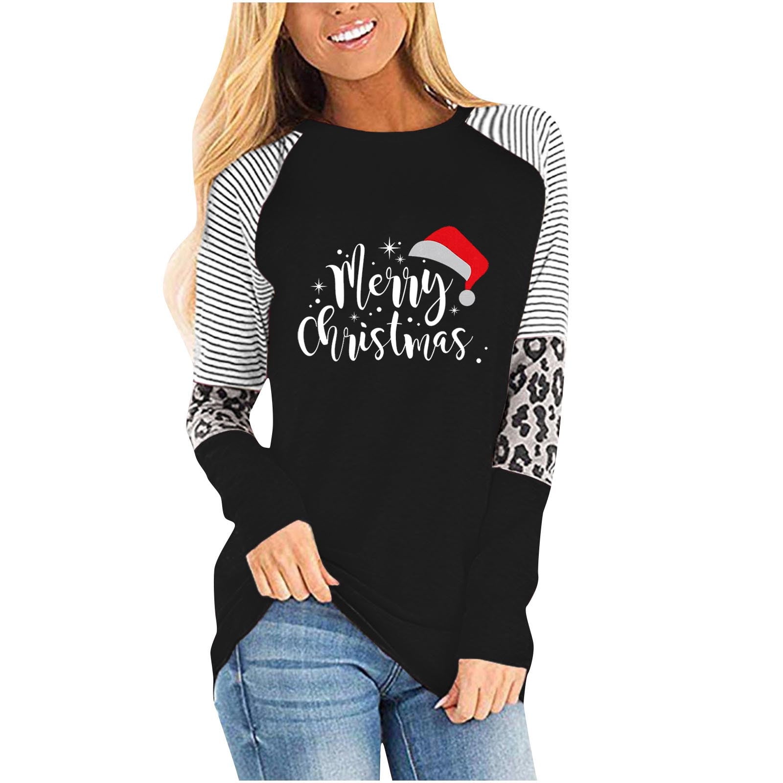 Womens Christmas Sweatshirts Fall Fashion 2022 Crewneck Shirts Plus