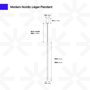 Ozarke Nordic Modern Minimalist LED Linear Pendant