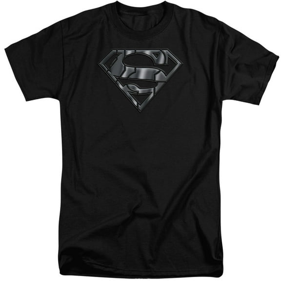 Superman Mech Shield Adult Tall T-Shirt Black
