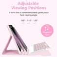 thumbnail image 4 of Detachable Bluetooth Keyboard Folio with Pencil Holder for 11-inch iPad Air M3/M2, 10.9-inch iPad Air 4th/5th Gen & 11-inch iPad Pro (2018–2022),Pink, 4 of 8
