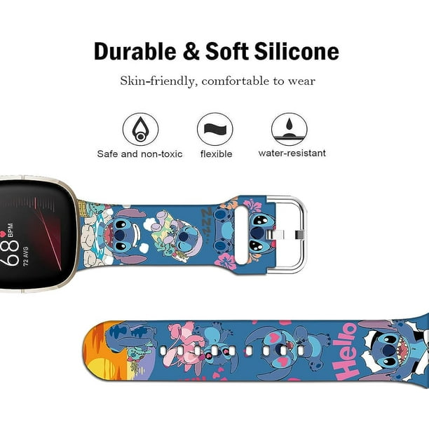 Hepsun Stitch Holiday Pink Couple Bands Compatible with Fitbit
