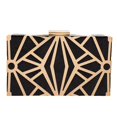 thumbnail image 1 of Bolso de noche CARIEDO, bolso de mano, terciopelo, metal hueco, negro, 1 of 6