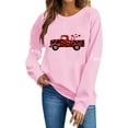 thumbnail image 5 of FAWUUDO Womens Valentines Day Sweatshirt Heart Print Crewneck Long Sleeve Pullover Casual Comfortable Romantic Gift for Her Pink M, 5 of 7