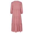 thumbnail image 5 of Summer Dress Saving! Women's Casual Three Quarter Sleeve Bohemian Floral V-Neck Puff Short Sleeve Beach Tiered Sundress Long Swing Dress Pink XL, 5 of 5
