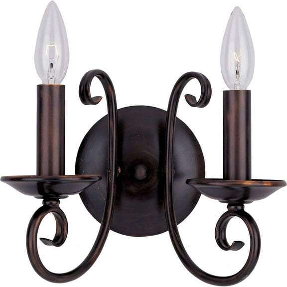 70002OI Maxim Lighting Loft-2 Light Wall Sconce in Early American style-10 Inches wide by 8 inches high