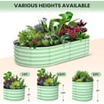 thumbnail image 4 of GAOMON 6x3x1 FT Oval Raised Garden Bed, 2 Pcs Galvanized Raised Beds for Outdoor, Planter Raised Boxes with Open-Ended Base,Large Metal Raised Planter Beds for Vegetables,Flowers,Green, 4 of 9