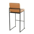 thumbnail image 6 of LumiSource Fuji High Back 30" Fixed-Height Barstool - Set of 2, 6 of 6