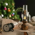 thumbnail image 2 of Vintage LED Kerosene Lamp Nightstand Lantern Battery Operated Retro Candle Black, 2 of 5