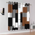 thumbnail image 3 of Dashan Black Grey Blackout Curtains for Bedroom Living Room，Grommet Room Darkening Window Drapes 42x63 Inch,2 Panels, 3 of 6