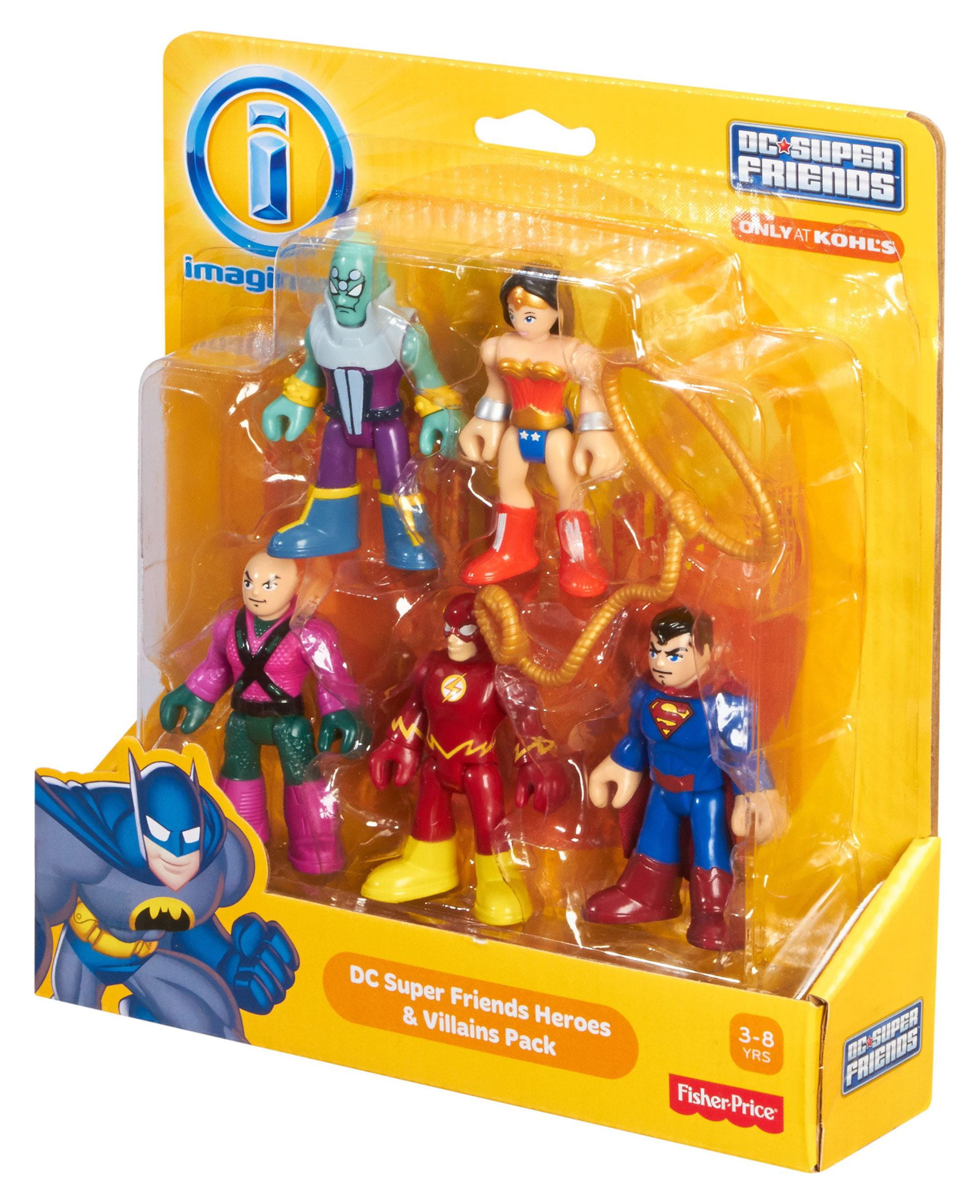 DC Super Friends Fisher-Price Imaginext Bat-Tech Batcave, Batman playset with Lights and Sounds for Kids Ages 3 to 8 Years, Meerkleure（並行輸入品） Fisher-Price Imaginext DC Super Friends Heroes \u0026 Villains Pack