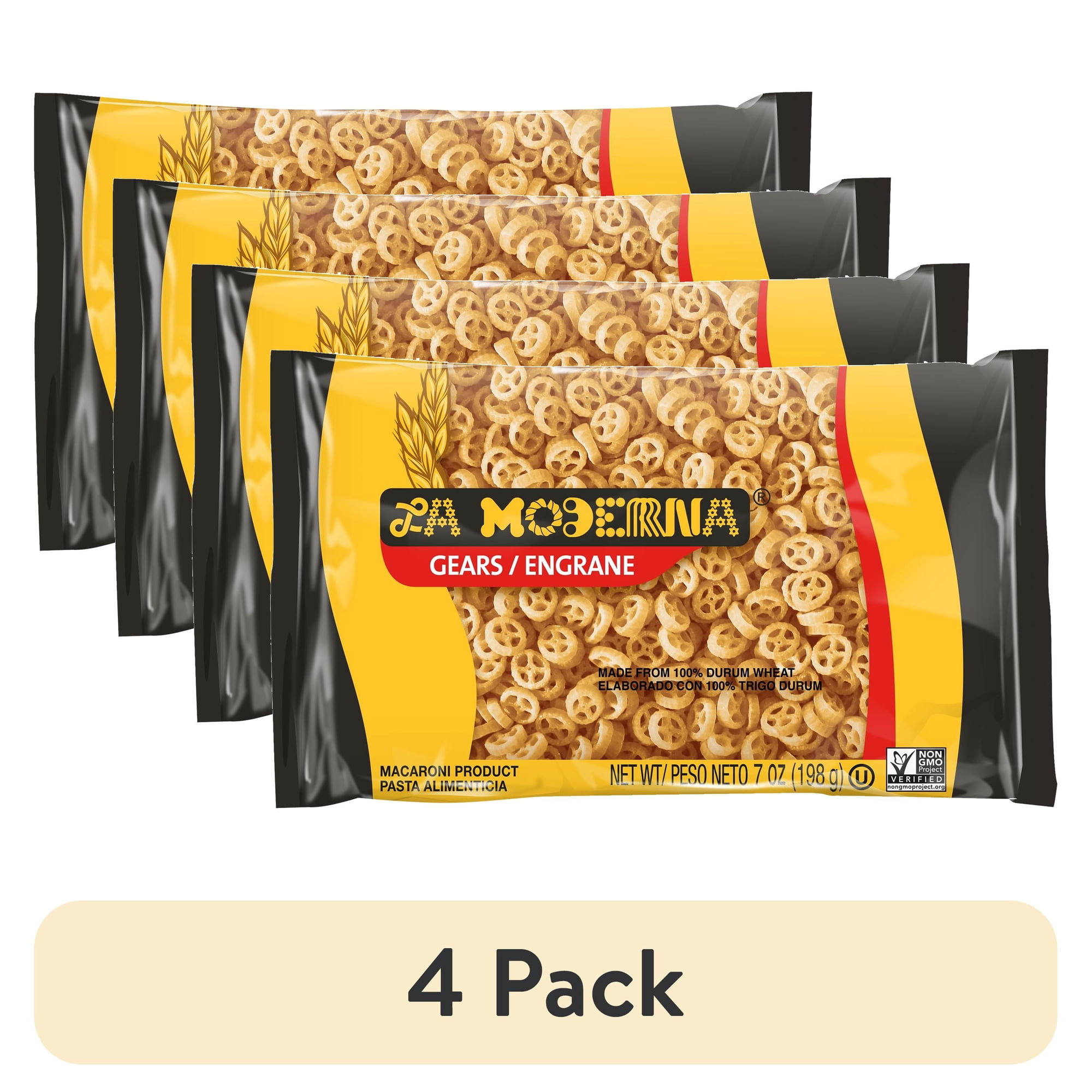 (4 pack) La Moderna Gear Pasta, 7 oz