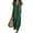 Dark Green, variant on BOMYJESK Dresses for Women Ruffle Cap Sleeve V Neck 2026 Cotton Linen Dress Casual Summer Long Dress Boho Vacation Outfits with Side Pockets Green S