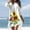 Yellow, variant on Swimming Suit Cover Ups for Women Summer Casual Turn-down Collar Long Sleeve Printed Smock Buttons With Pocket Shirt Dresses Swim Suit Cover Ups on Clearance