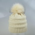 thumbnail image 4 of Womens Winter Beanie Hat Faux Fur Pom Pom Beanies Hat for Women Winter Warm Knit Skull Cap Hats, 4 of 5