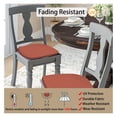 thumbnail image 2 of Outdoor/Indoor 17"x16"x2" Chair Cushions with Ties Set of 2, Waterproof All Weather U-Shape Seat Pads Decoration for Patio Garden Furniture Home Office (Coral Red), 2 of 7