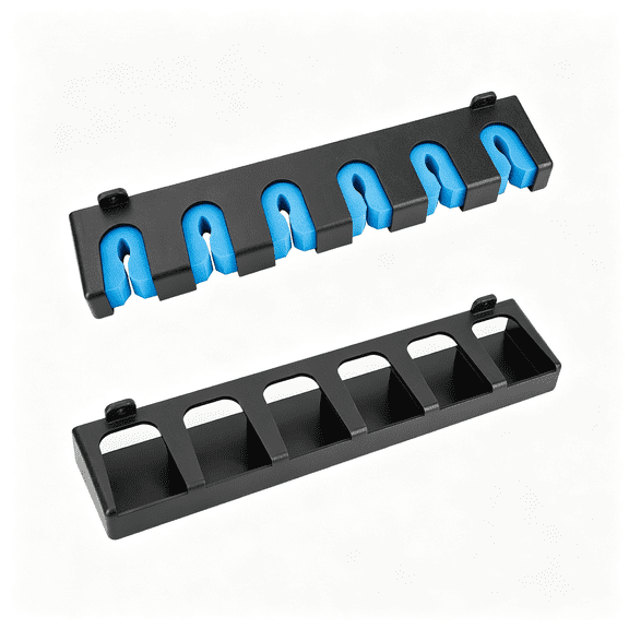 XIBUFE Fishing Rod Holder Wall Mount,Fishing Pole Holders for Garage,6-Rod Storage Racks,Fits Most Rod Diameters,Versatile Fishing Pole Holders for Garage(Vertical Blue)