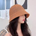 thumbnail image 4 of Handmade Crochet Floppy Top Summer Hats Collapsible Dome Bucket Hat, 4 of 4