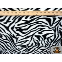 Fleece Printed Fabric Animal Print B&W ZEBRA / 58" Wide / Sold by the yard FE-N-05
