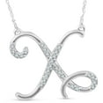 thumbnail image 1 of Collier Pendentif Initial "X" 18 Pouces Or Blanc 14K, 1 of 2