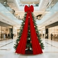 thumbnail image 4 of Wine Red Velvet Large Bow Christmas Decoration, Extra Large Cloth Bow for Tree Decor and Window Display, Perfect for Holiday Atmosphere Creation and Festive Celebrations, 4 of 6