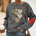 thumbnail image 2 of Womens Oversized Hoodies Heart Polka Dot Pullover Leopard Casual Long Sleeve Sweatshirt Tops Cute Crewneck Vogue Sweatshirts Y2K Trendy Outfits Tops, 2 of 4