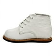 thumbnail image 2 of Josmo Unisex Baby Walking Shoes, First Walker Shoes, Genuine Leather Patent Ostritch Infant Shoes, White, Size: 4.5, 2 of 5