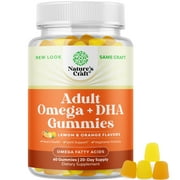 Omega 3 Gummies for Adults - Vegetarian Omega 3 6 9 DHA Gummies for Brain Bone and Heart Health and Joint Support - Burpless Halal Fish Free Plant Based Omega 3 Supplement for Men and Women